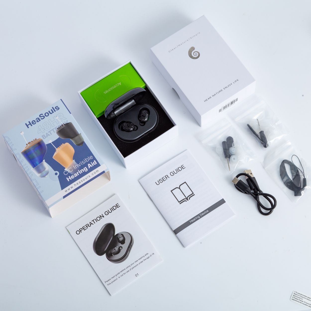 HeaSouls™ CIC Hearing Aids (1x Pair) Left & Right