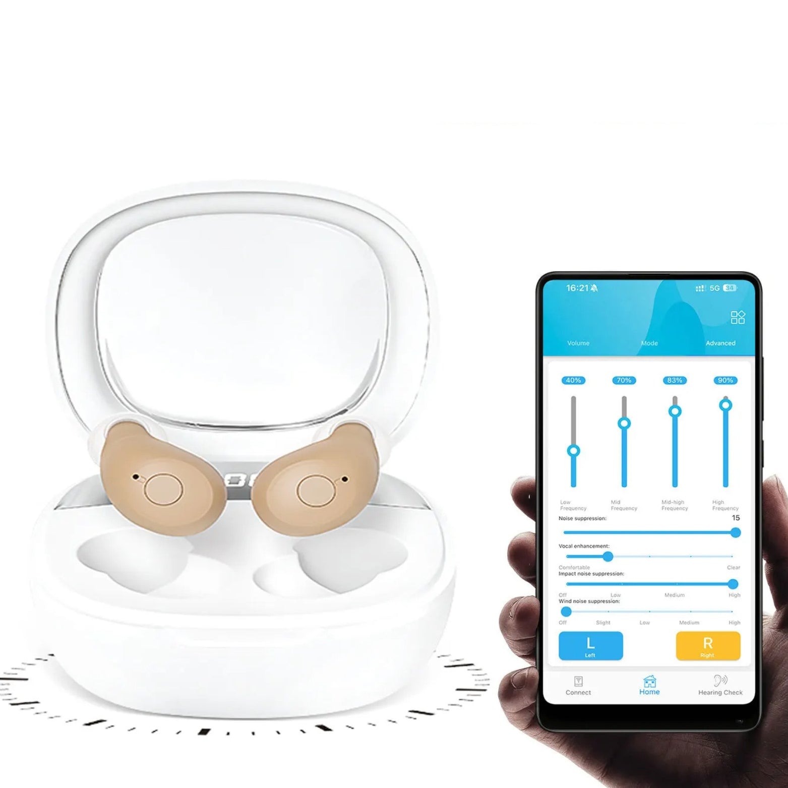 HeaSouls™ Tiny ITE Bluetooth Hearing Aids (App Controlled)