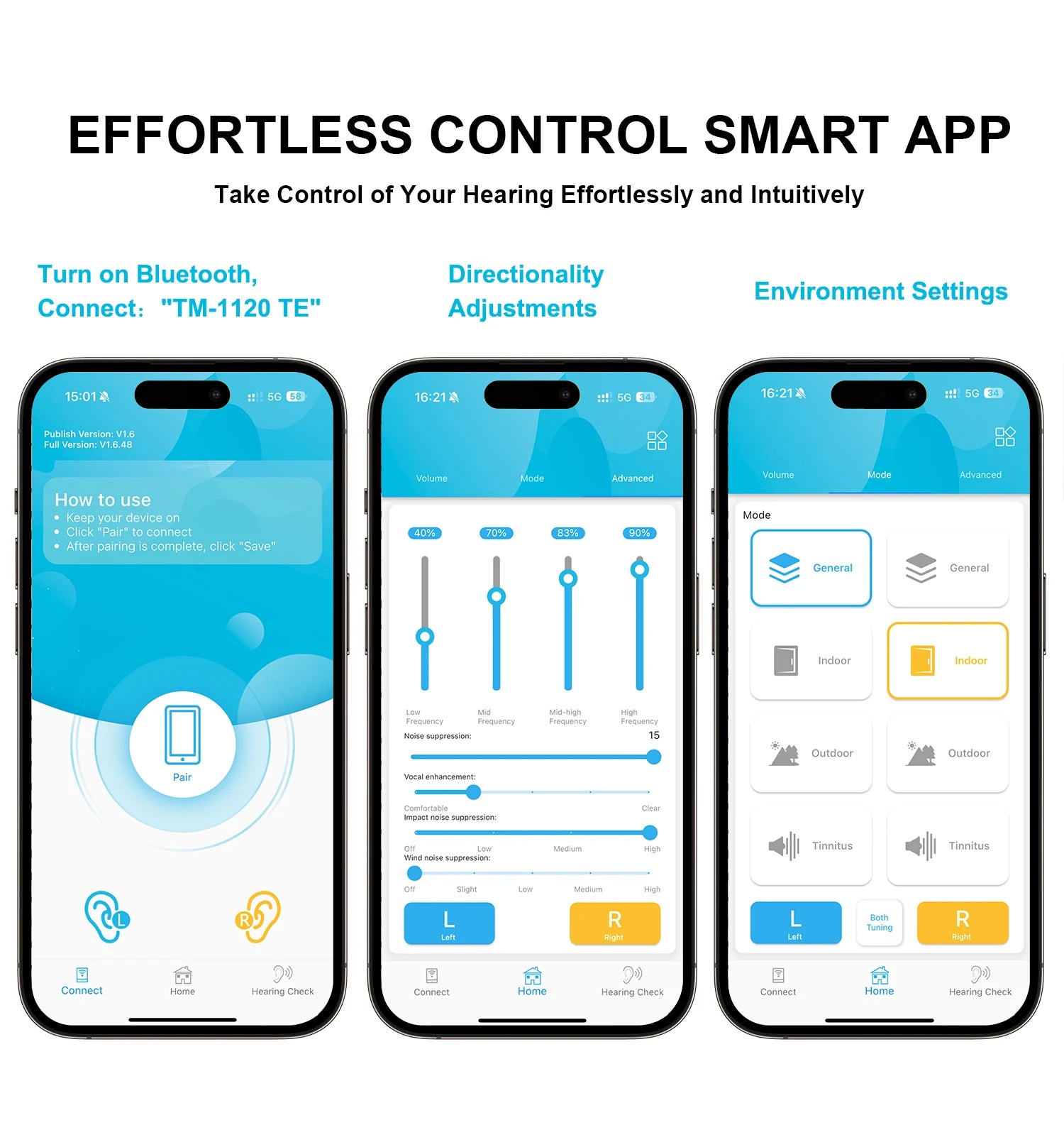 HeaSouls™ Tiny ITE Bluetooth Hearing Aids (App Controlled)
